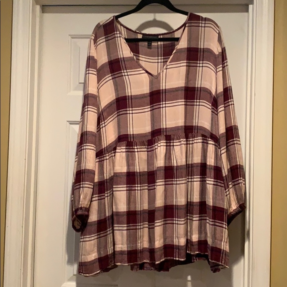 Lane Bryant flannel top 26